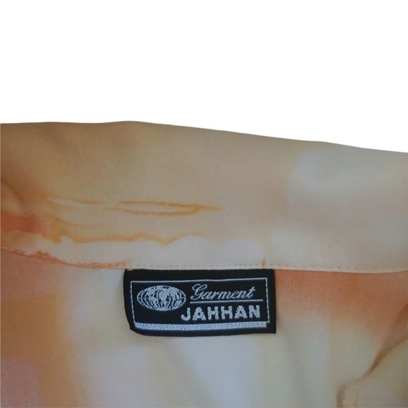 Vintage  Jahhan Button Down Blouse, Peach, XXXL - Picture 7 of 7